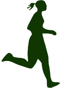 Grafik einer laufenden Frau